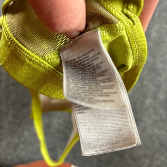 THE NORTH FACE Women’s yellow/green Sports Bra Flash-dry size: Large - Picture 8 of 8